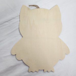 Wooden Owl Shape DIY Craft Paint Sign Blank